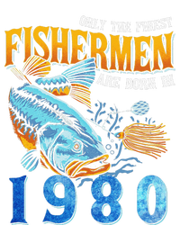 Retro Vintage Fisherman Are Born In 1980 Fishing Birthday T-Shirt