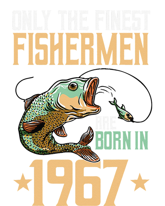 Only The Finest Fishermen Are Born In 1967 Fishing Bday Womens CVC Long Sleeve Shirt