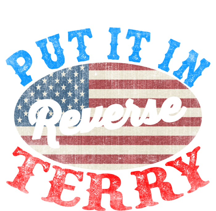 Back Up Terry Put It In Reverse 4th Of July American Flag Meaningful Gift Women's V-Neck T-Shirt