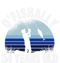 Ofishally 34 Years Old Fisherman 34th Birthday Fishing High Crown Mesh Back Trucker Hat