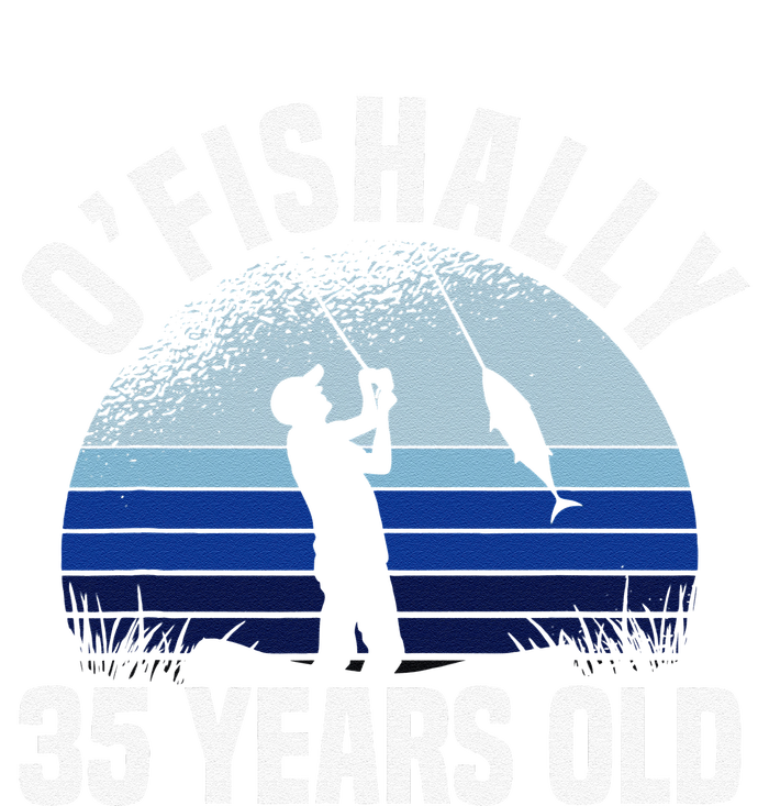 Ofishally 35 Years Old Fisherman 35th Birthday Fishing Tank Top