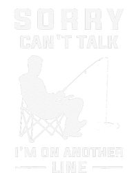 Sorry Cant Talk Im On Another Line Funny Fishing T-Shirt