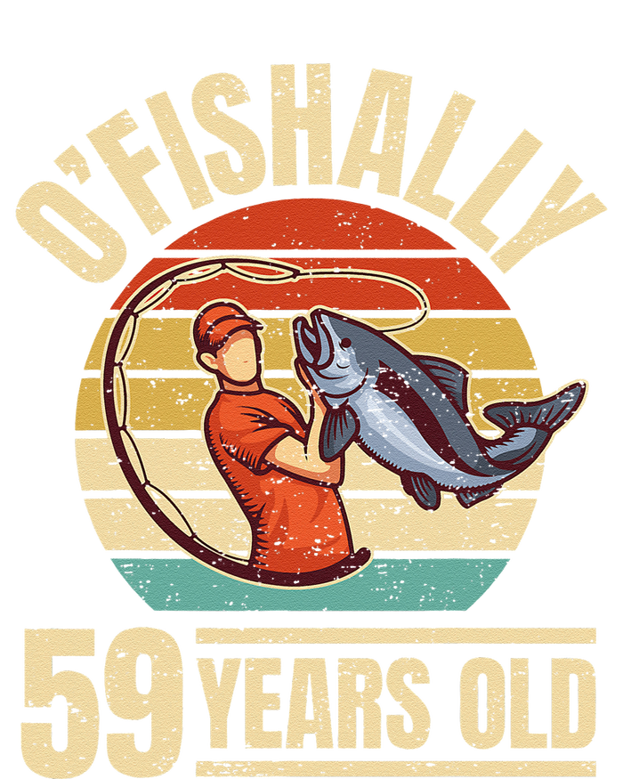 OFishally 59 Years Old Angler 59th Birthday Women's Perfect Tri Tunic Long Sleeve Shirt