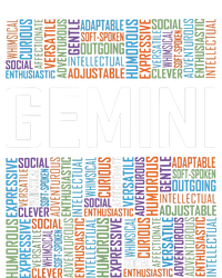 Gemini Zodiac Traits Horoscope Astrology Sign Gift Words Striped Beanie with Solid Band