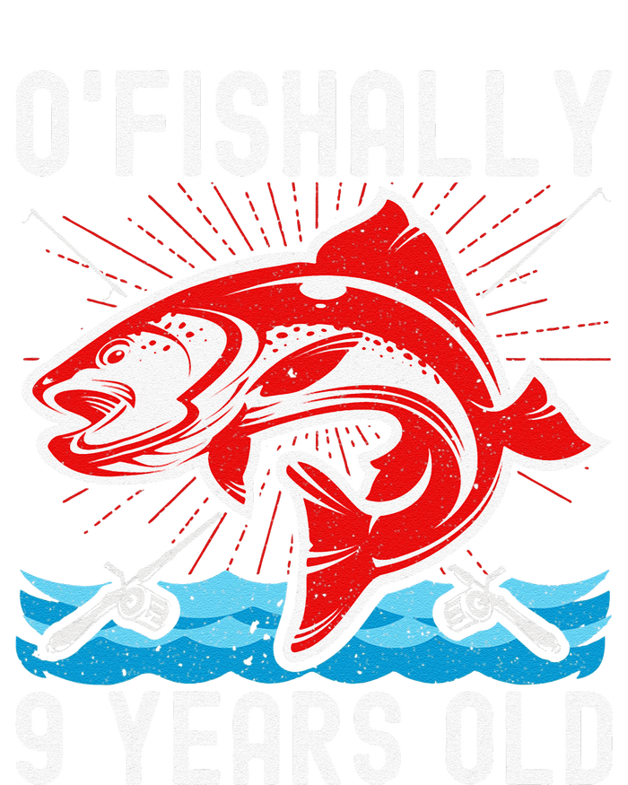 OFishally 9 Years Old Funny Birthday Fishing T-Shirt