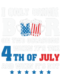 I Only Drink Beers On Two Occasions When It Is 4th Of July Kids Long Sleeve Shirt