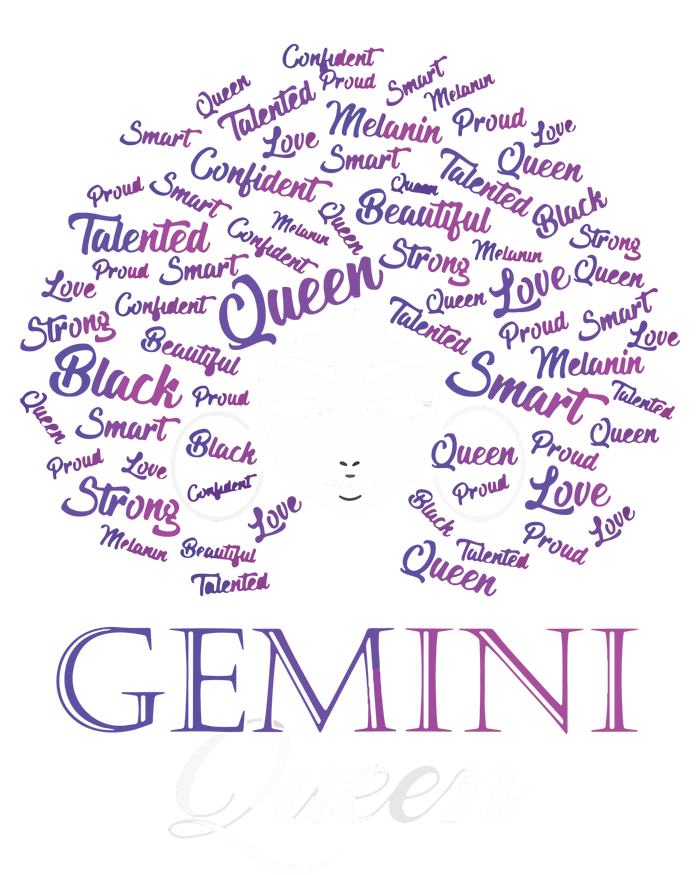 Womens Black Womens Afro Hair Gemini Queen Birthday Gift Pajama Set