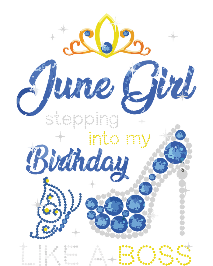 Womens June Girl Stepping Into My Birthday Gift For Gemini Womens T-Shirt