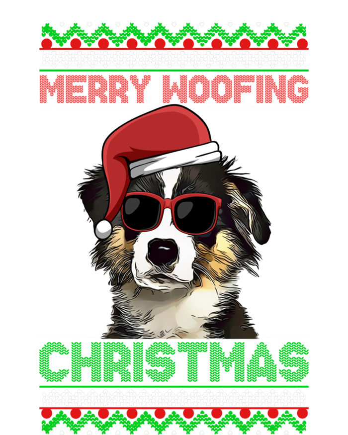 Miniature American Shepherd Dog Merry Woofing Christmas Great Gift Long Sleeve Shirt