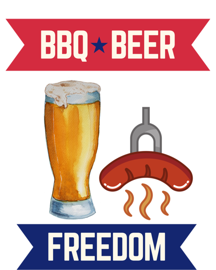 Bbq Beer And Freedom Patriotic 4th Of July Design Gift T-Shirt