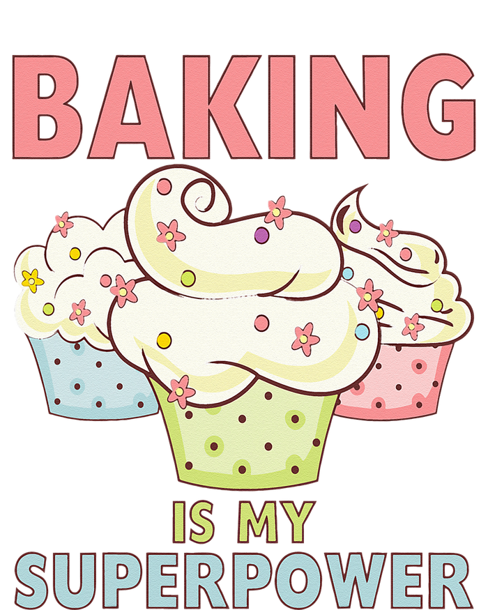 BAKING IS MY SUPERPOWER 3 Sweet Cupcakes Holidays Baker Gift Women's V-Neck T-Shirt