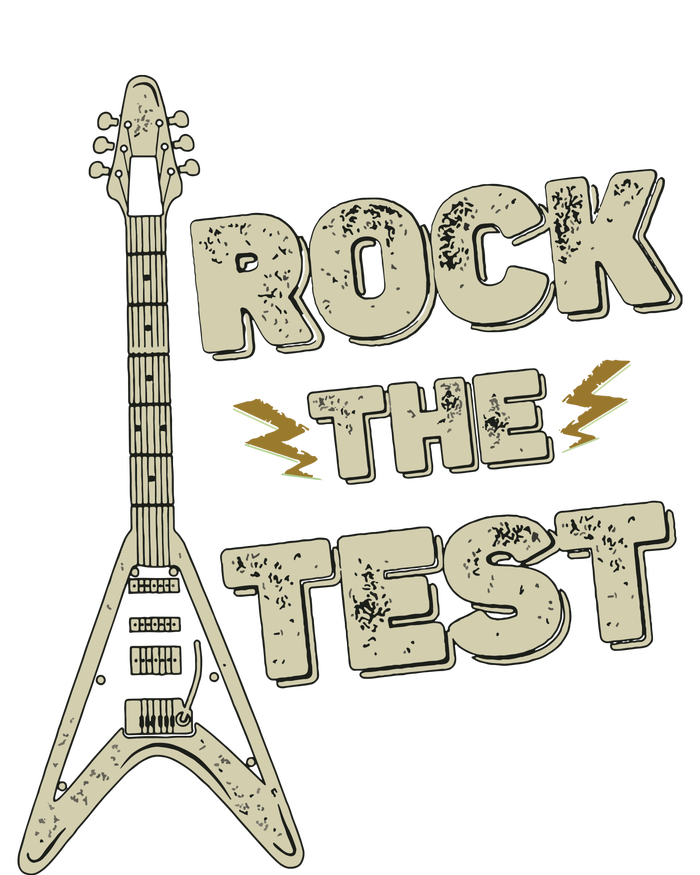 Rock The Test Guitar Teacher Test Day Testing Day Teacher T-Shirt