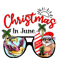 Christmas In June Sunglasses Santa Flamingo Summer Vacation T-Shirt