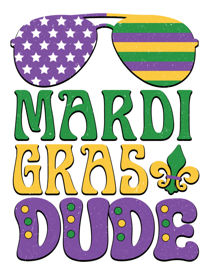 Kids Mardi Gras Dude Funny Vintage American Flag Sunglasses Gift Softstyle Adult Sport Polo