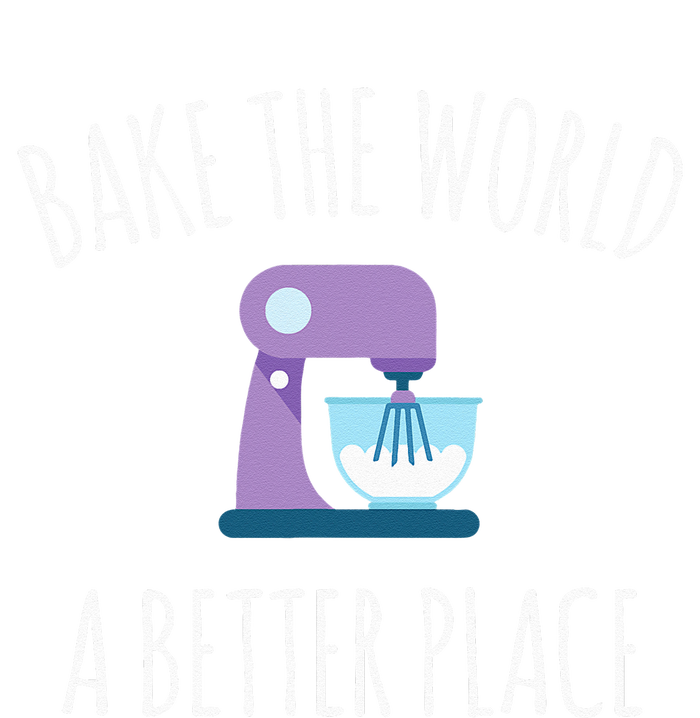 Funny Baking T Bake The World A Better Place Pun Gift Striped Beanie with Solid Band