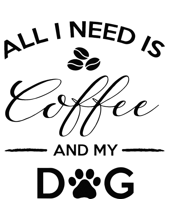 All I Need Is Coffee And My Dog Caffeine Lovers Gift Crop Fleece Hoodie