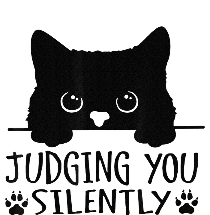 Funny Black Cat Judging You Silently Sarcastic Cat Mom Long Sleeve Shirt