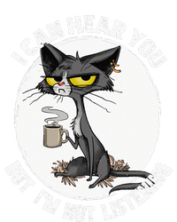 Funny Cat I Can Hear You But Im Listening Cat And Coffee Button