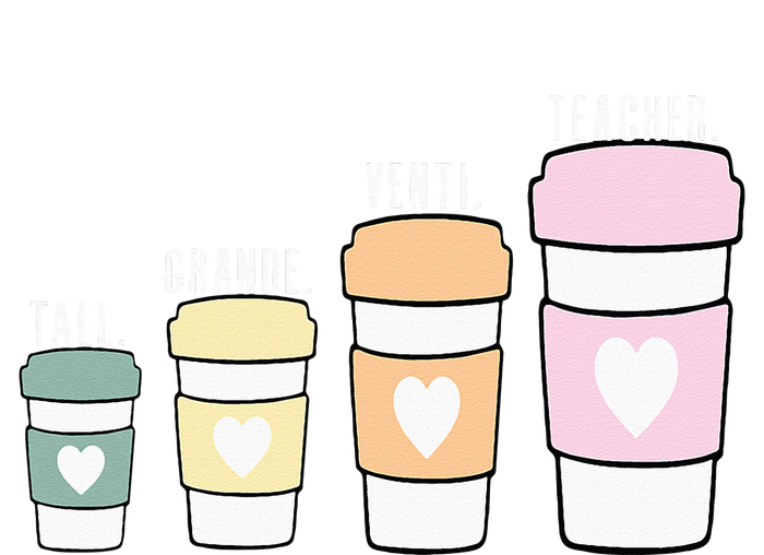 Funny Coffee Themed Teacher Tall Grande Venti Teacher Bumper Sticker