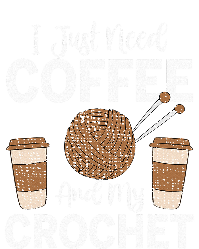 Funny Cute Crochet I Just Need Coffee And My Crochet Toddler Long Sleeve Shirt