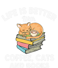 Funny Life Is Better With Coffee Cats & Books Tank Top