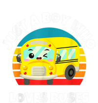 Just A Boy Who Loves Buses Birthday Yellow School Bus Lover Premium Hoodie