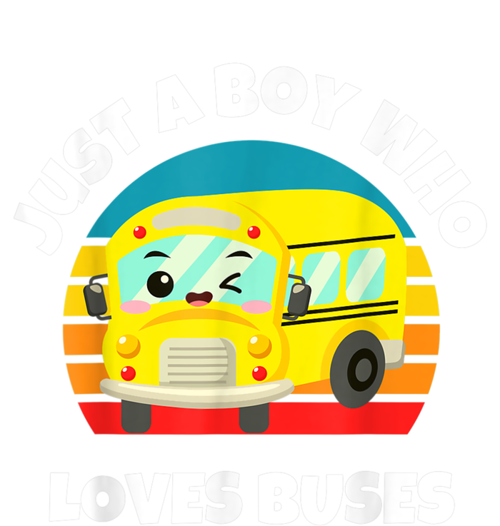 Just A Boy Who Loves Buses Birthday Yellow School Bus Lover Premium Hoodie