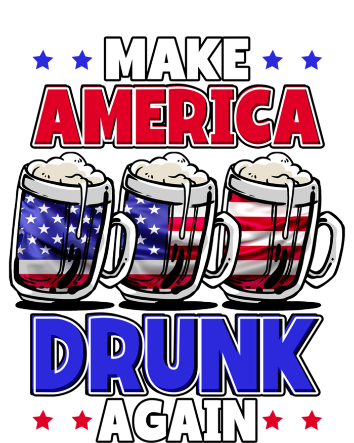 Make America Drunk Again Funny 4th Of July Cute Gift Striped Beanie with Solid Band