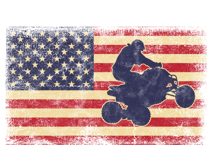 Quad Biker America Flag Gift Atv Four Wheeler Quad Bike Gift T-Shirt