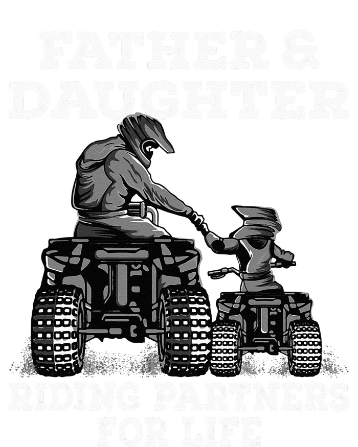 Quad Bike Father And Daughter Riding Partners ATV Full Zip Hoodie