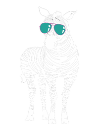 Cool Sunglasses Zebra Zookeeper Wildlife Animal Lover Poster