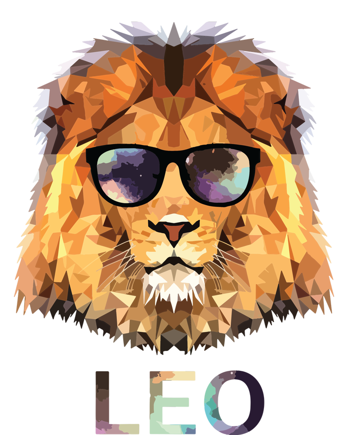 Leo Zodiac Lion With Cool Sunglasses Birthday Poster