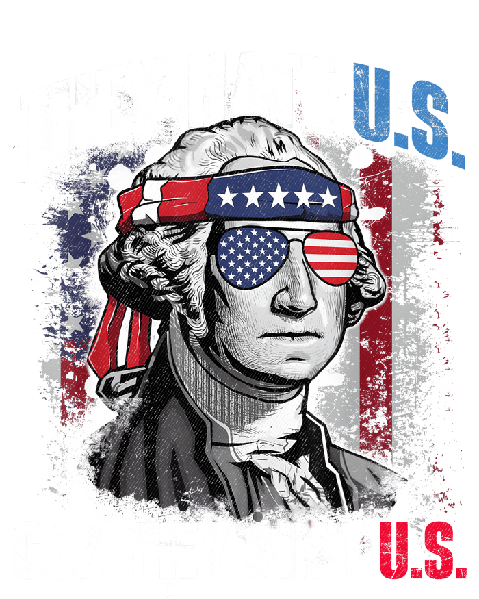 They Hate Us Cuz They Aint Us USA American Flag 4th Of July Full-Length Apron With Pockets