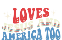 Loves Jesus And America Too 4th Of July Kids T-Shirt