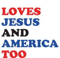 Loves Jesus And America Too 4th Of July Crop Fleece Hoodie