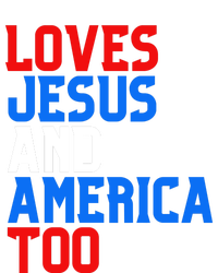 Loves Jesus And America Too 4th Of July Mousepad