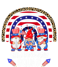 Shenanigans Squad 4th Of July Gnomes Rainbow Us Independence Funny Gift Striped Beanie with Solid Band