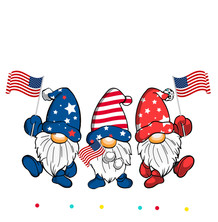 Shenanigans With My Gnomies 4th Of July Cute Gnome Patriotic Funny Gift USA-Made Snowflake Beanie