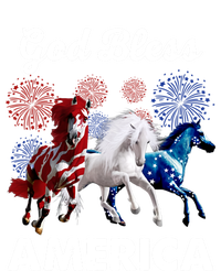 God Bless America Red White Blue Horses Gift T-Shirt