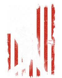 American Flag Funny Retro Baseball Lover Batter Baseball Cute Gift T-Shirt