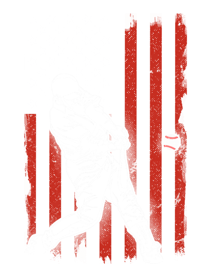 American Flag Funny Retro Baseball Lover Batter Baseball Cute Gift T-Shirt