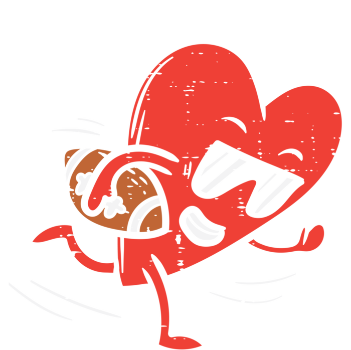 Heart Playing American Football Valentines Day Sports Gift T-Shirt