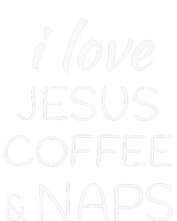 I Love Coffee Jesus And Naps Women's Knotted Racerback Tank