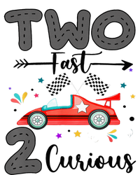 Two Fast 2 Curious Racing 2nd Birthday gift Cropped Pullover Crew