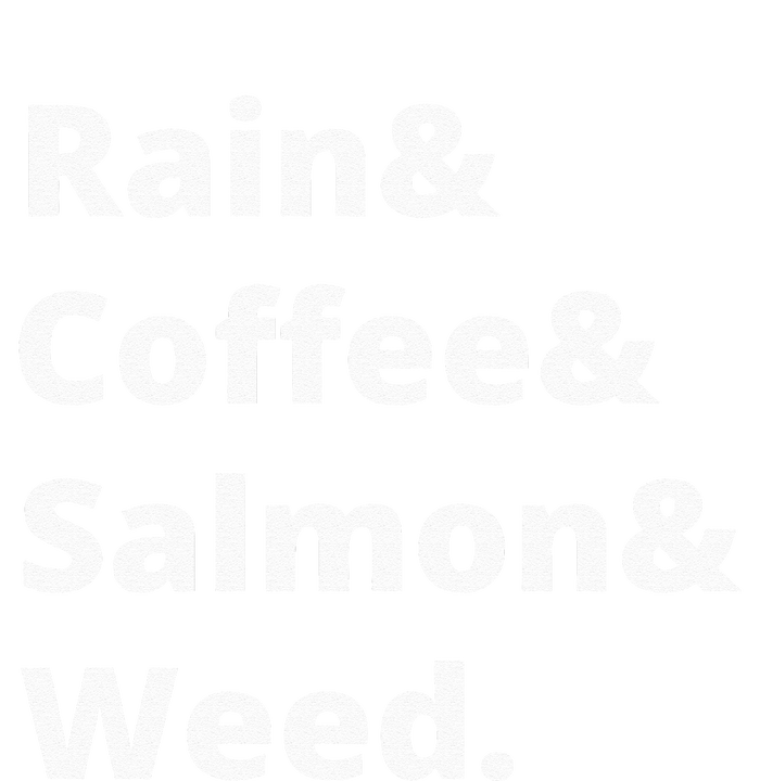 Rain And Coffee And Salmon And Weed Seattle Gift Striped Beanie with Solid Band