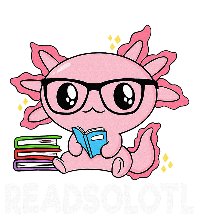 Readsolotl Pink Kawaii Axolotl Book Lover Funny Reading Premium Hoodie