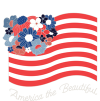 Americana America The Beautiful Flowers Funny Gift Women's T-Shirt