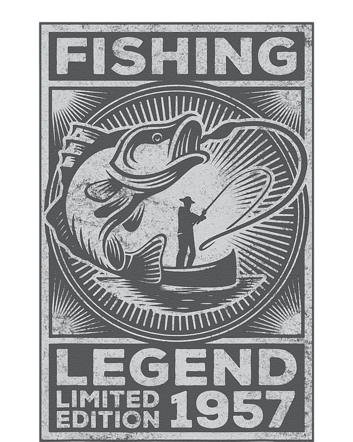 Vintage Fish Fisherman Bass Fishing Legend 1957 Birthday T-Shirt