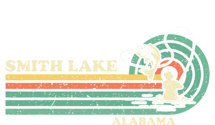 Vintage Retro Summer Fishing Alabama Smith Lake Cooling Performance Crew T-Shirt