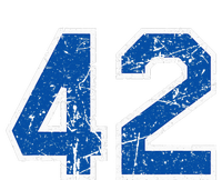 Lucky Number 42 Sports Jersey Birthday Vintage Blue White T-Shirt